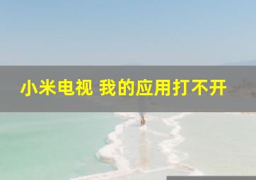 小米电视 我的应用打不开